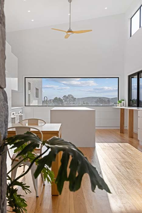 Modern kitchen renovation in Canberra with stunning views and natural light