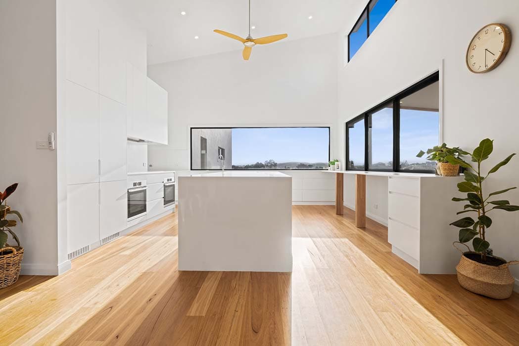 Modern kitchen renovation in Canberra with sleek design and natural light
