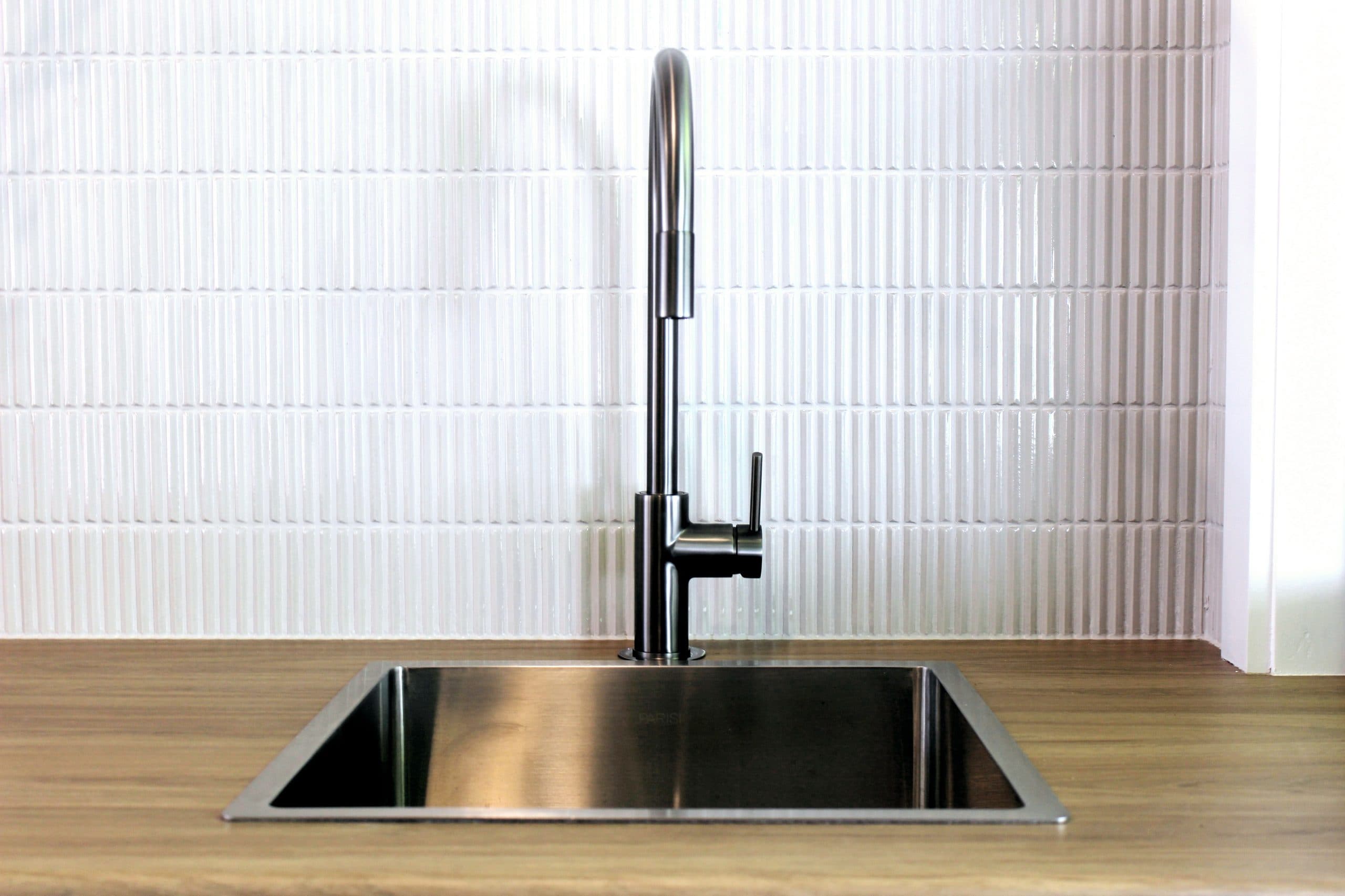 Modern kitchen sink and faucet in Canberra, Australia